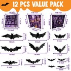 Halloween 3d Haunted House Wall Stickers With 12 Light-up Led Bats  Ceiling Corn