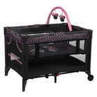 Portable Play Yard W  Bassinet Travel Crib Foldable Mesh Safety Design Wheels Us