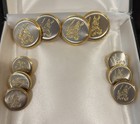 Vintage Burberry Prorsum Knight 10 Replacement Buttons Set Blazer Two Tone
