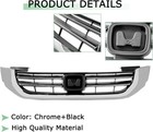 Grille Compatible For Honda Accord Front Chrome Bumper Grill 2013 2014 2015