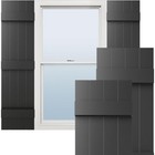 Ekena Millwork 14x55 Black Board   Batten Vinyl Shutters Pair Lifetime Exterior