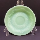 6 - Vintage Fire King Jadeite Alice Saucers  dessert Plates 6  Set Green Glass