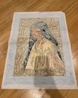 Vintage Liquid Embroidery Painting Portrait Of A Native American Girl 