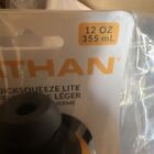 New  Nathan Quicksqueeze Lite Insulated Handheld Water Bottle 12 Oz Gray Black