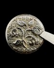 Revolutionary War Era Floral Tree Of Life Brass Button 18th C Colonial