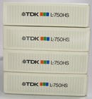 Vintage Betamax Beta Tape Lot Of 4 Used Tapes Tdk Model L-750 W  Cases