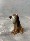 Vintage Hagen Renaker Bloodhound Figurine Brown Black Dog Glossy Rare Sample