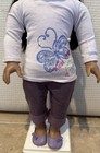 Authentic American Girl Truly Me Real Spirit Purple Top Jeans Shoes Outfit Lot