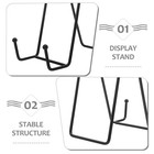 6 Pcs Picture Display Stands Decorative Plate Holders Black Dish Easel