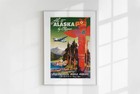 Vintage Alaska Travel Poster  Pan Am Airlines Print