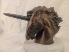 Large Unicorn Head Sculpture Princeton Gallery Cold Cast Bronze Statue Art 