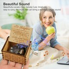 Wooden Music Box Mom dad To Daughter -you Are My Sunshine Engraved Toy Kid Gift
