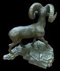 Vtg Pewter Aries Ram Figurine Signed Miriam Rieker 1978 Hallmark Little Gallery
