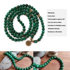 Mala Bead Strand Bracelet  108 Buddhist Prayer Beads Yoga Meditation Green Malac