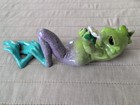 Kitty s Critters Paulie Large  13    Frog Figurine 2006  Rare Blue Purple Green