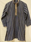 Boys Blue gold Shiny Festive Indian Kurta Diwali Party Size 8 10