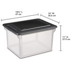 Sterilite Plastic Letter-size File Box  Clear New