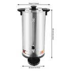 Commercial Electric Coffee Pot 17l Hot Water Dispenser Stainless Steel Urn New 