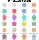 22 Colors With 2 Thinner Metallic Acrylic Airbrush Paint Set For Metal Canvas