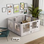 Xxl Pet Whelping Box Heavy Duty Dog Fertility Fence Kennels With Waterproof Pad
