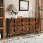 Sideboard Storage Buffet Cabinet Tv Console Table With 4 Doors Adjustable Shelf