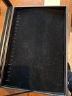Mint New Black Wooden Jewelry Display Case With Glass Top 1 75  Deep
