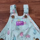 Vtg Osh Kosh B gosh Vestbak Usa Blue Cotton Bib Overalls Thumbprint Figures 18mo