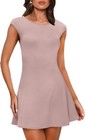 Womens Cap Sleeve Mini Cocktail Dress Bodycon Slim Fit Party Formal Outfit