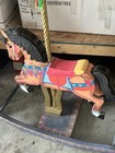 Decorative Carousel Rocking Horse With Colorful Saddle Amusement Park Theme