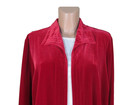 Harve Bernard Size 1x Holiday Red Velvet Open Front Jacket With Collar