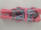 Folding Doll Playpen Play Yard Pink Blue Heart Print For Baby Dolls