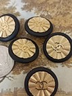 Lot Of 5  22 Mm  Designer Cc  Button Gold Tone Chanel Button
