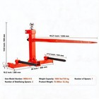 1600 Lb Heavy Duty 49  Hay Spear 3 Point Hitch Bale Spike Gooseneck Ball Tractor