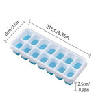 1pc Silicone Ice Cube Tray     14-cavity Stackable Anti-spill Lids 4-color