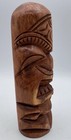 Vtg Hand Carved Wood Hawaiian Tiki Statue Polynesian Art Idol Decor Signed