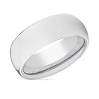 Cloud   Silver Ring  Silver Tungsten Ring  Shiny  Domed