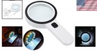 12 Led Lighted Magnifying Glass With 30x Magnification - For Coins And Jewelry