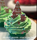 Dezicakes Fake Cupcakes   Cake  Artificial Food Green Christmas Cupcake Set Of 3