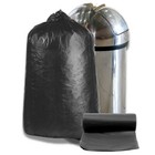 Plasticplace 12-16 Gallon High Density Trash Bags  Black  8 Microns  1000 Count