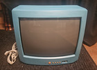 Vintage Admiral 13  Crt Tv Rare Jsj12318 Aqua Teal Turquoise W  Remote   Working