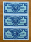 China 1940 20 Cents 3 Consecutive Numbers Unc Notes The Central Bank Of China