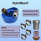 2  X 100  Heavy Duty Pvc Lay Flat Water Discharge Hose With Pin Lug Connector
