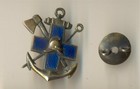 Russian Imperial Military Bronze Badge Blue Cross Fire Order Medal  1719a 