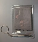 Two  2  Pocket Purse Microfiber Cleaning Cloth Eyeglass Screwdriver Keyring