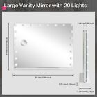 Redlife Hollywood Vanity Mirror Dimmable Makeup Mirror With Lights 20 Led Bulbs
