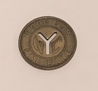 Vintage New York City Nyc Subway  y  Cut Out Sz Of 25c - 1 Circulated Token