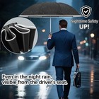 Travel Umbrella For Rain  Automatic Folding Windproof Umbrella With Case  Black