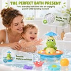 Crocodile Baby Bath Toy  4-in-1 Sprinkler Water Toy With Light For Toddlers