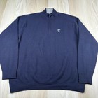 Peter Millar Mens Blue Crown Crafted Cypress Point Club Golf 1 4 Zip Sweater 2xl