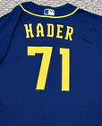 Hader Size 44  71 2021 Milwaukee Brewers Game Used Jersey Issued Road  900 Mlb